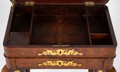 French Empire Mahogany Bronze Mounted Dressing Table