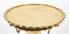 Brass Shell Edge Tray with Matching Brass Base