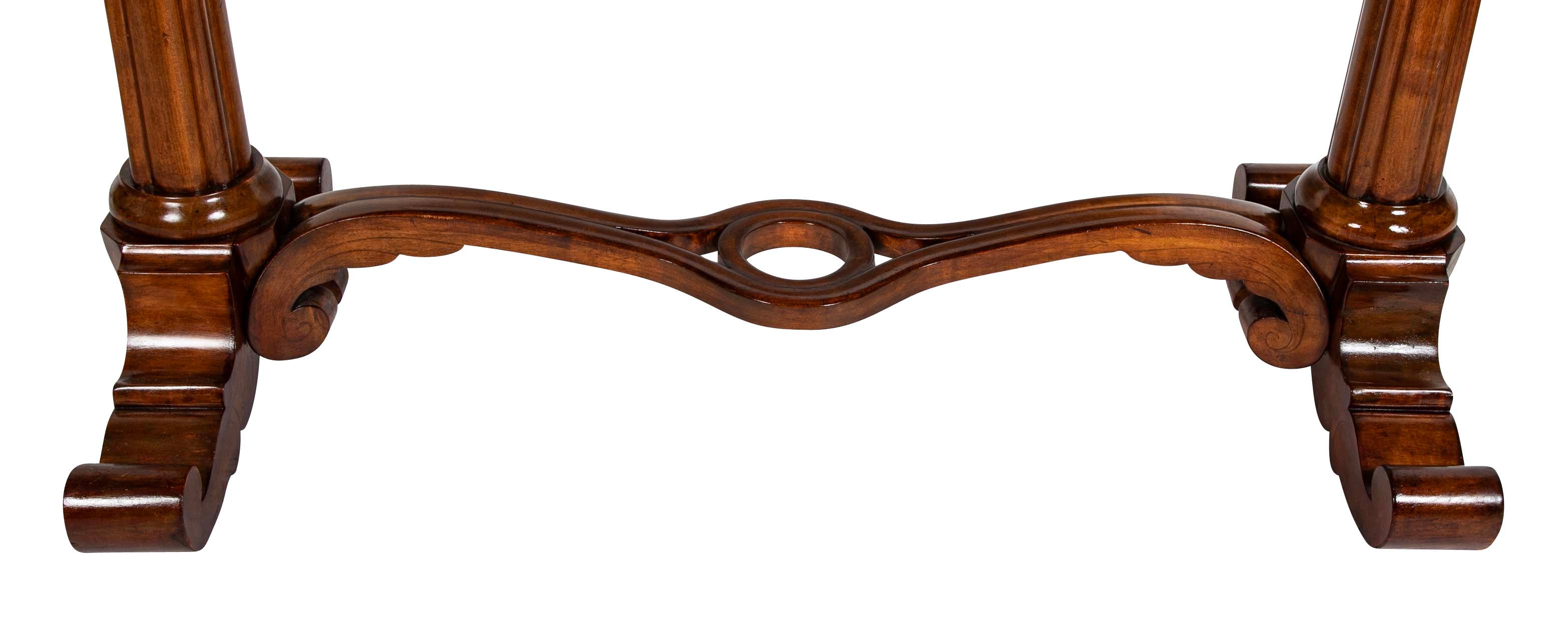 Charles X Birch Top Inlaid One Drawer Side Table