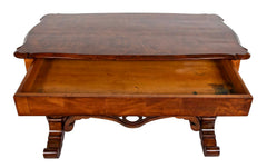 Charles X Birch Top Inlaid One Drawer Side Table