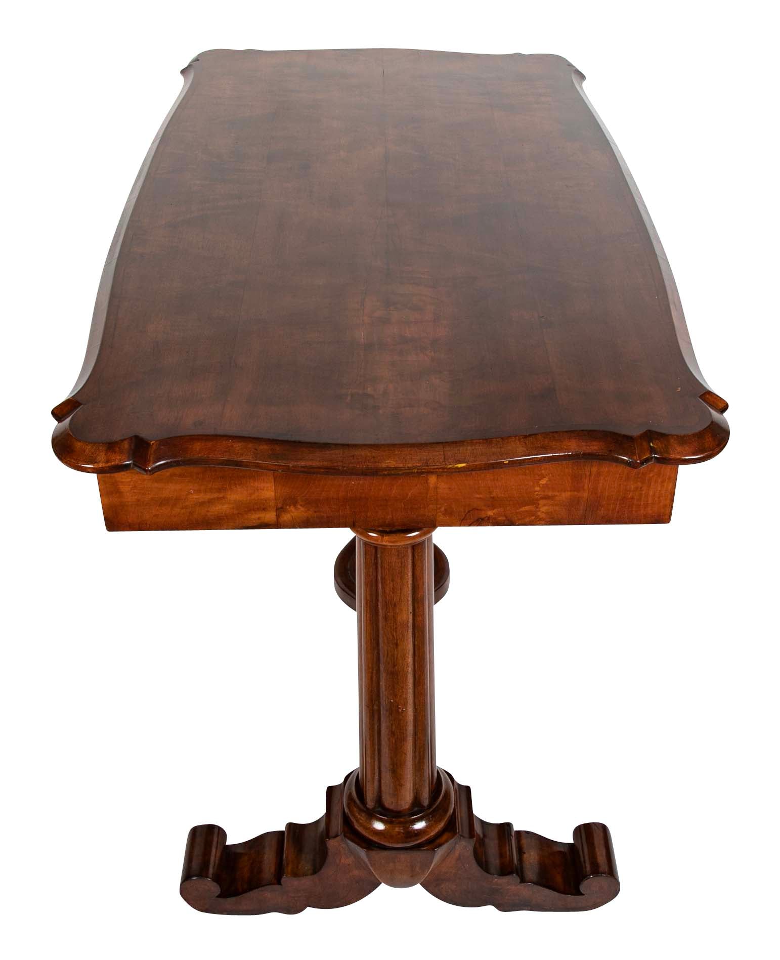 Charles X Birch Top Inlaid One Drawer Side Table