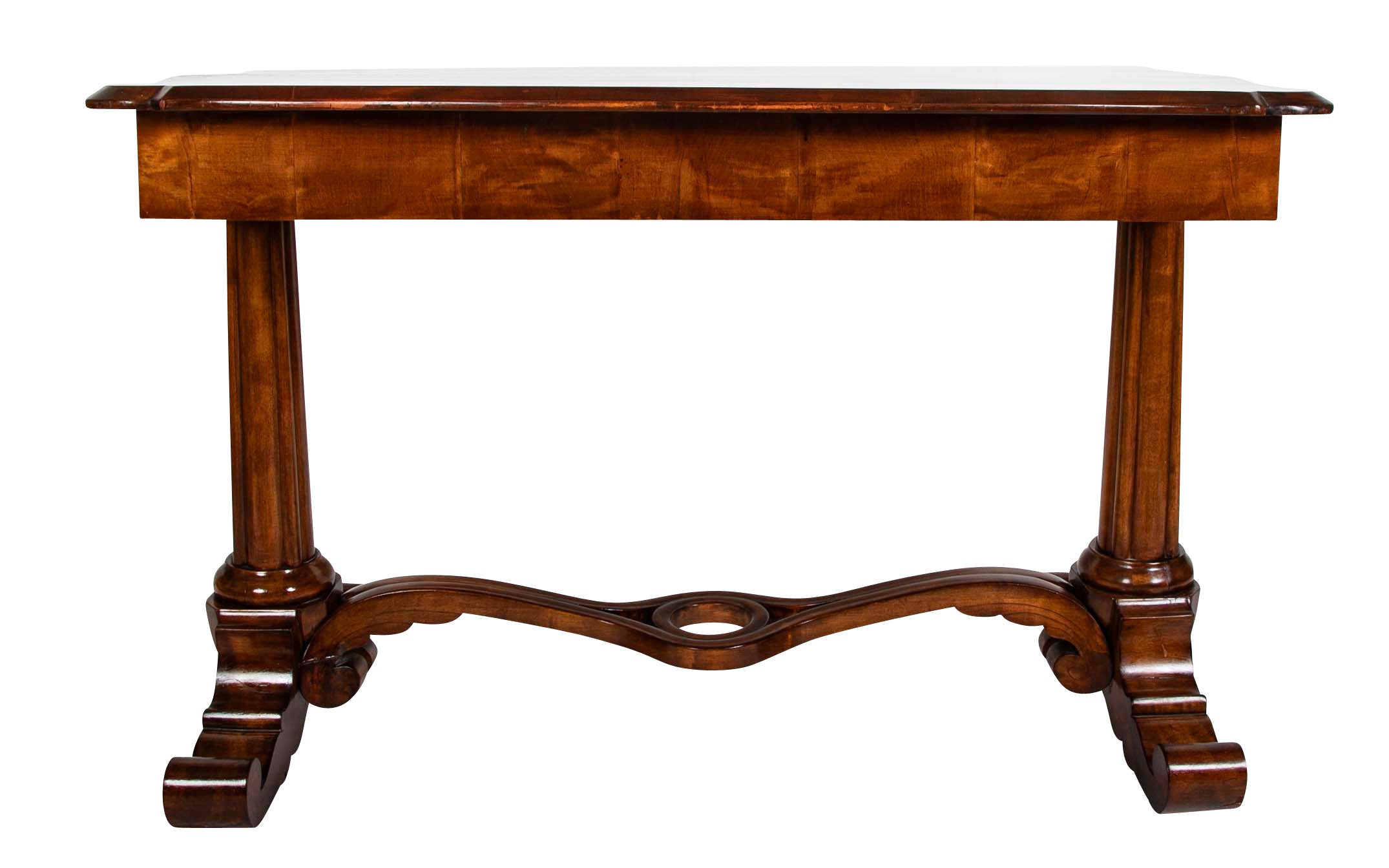 Charles X Birch Top Inlaid One Drawer Side Table