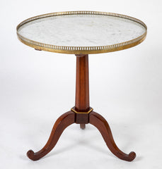 A Louis XVI French Tilt Marble Top Gueridon Table