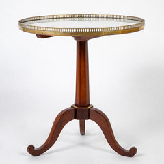A Louis XVI French Tilt Marble Top Gueridon Table