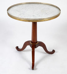 A Louis XVI French Tilt Marble Top Gueridon Table