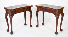 Rare and Important Pair of English George II Period Games Tables