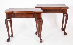 Rare and Important Pair of English George II Period Games Tables