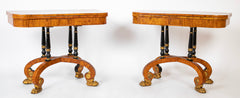 Rare Regency Pair of Games Tables