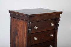 A 19th Century Brazilian Rosewood Six Drawer Wellington High Cabinet
