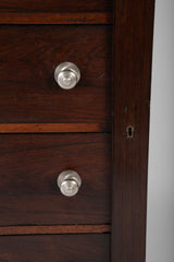 A 19th Century Brazilian Rosewood Six Drawer Wellington High Cabinet
