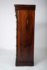 A 19th Century Brazilian Rosewood Six Drawer Wellington High Cabinet