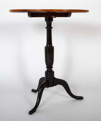 Rare Pair of Burl Elm Oval Tilt Top Stands