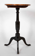 Rare Pair of Burl Elm Oval Tilt Top Stands