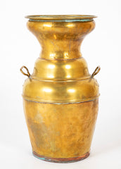 Classical Copper & Brass Extra Large Urn with Lion Head Ring Handles