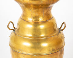 Classical Copper & Brass Extra Large Urn with Lion Head Ring Handles