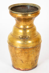 Classical Copper & Brass Extra Large Urn with Lion Head Ring Handles