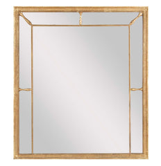 George III Giltwood Segmented and Beaded Rectangular Mirror