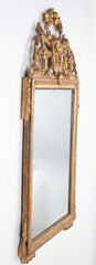 Louis XVI Period Carved & Gilded Mirror with Rare Birdcage Motif