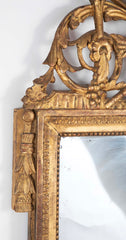 Louis XVI Period Carved & Gilded Mirror with Rare Birdcage Motif