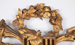 Louis XVI Period Carved & Gilded Mirror with Rare Birdcage Motif