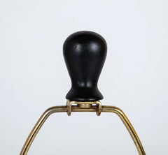 Pair of Mid-Century Zebra Decorated Lamps with Matching Finials
