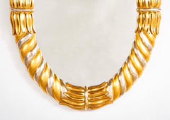 An Early 19th Century Gold & Silver Gilt Oval Neo-Classic Mirror