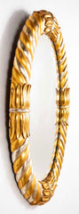 An Early 19th Century Gold & Silver Gilt Oval Neo-Classic Mirror