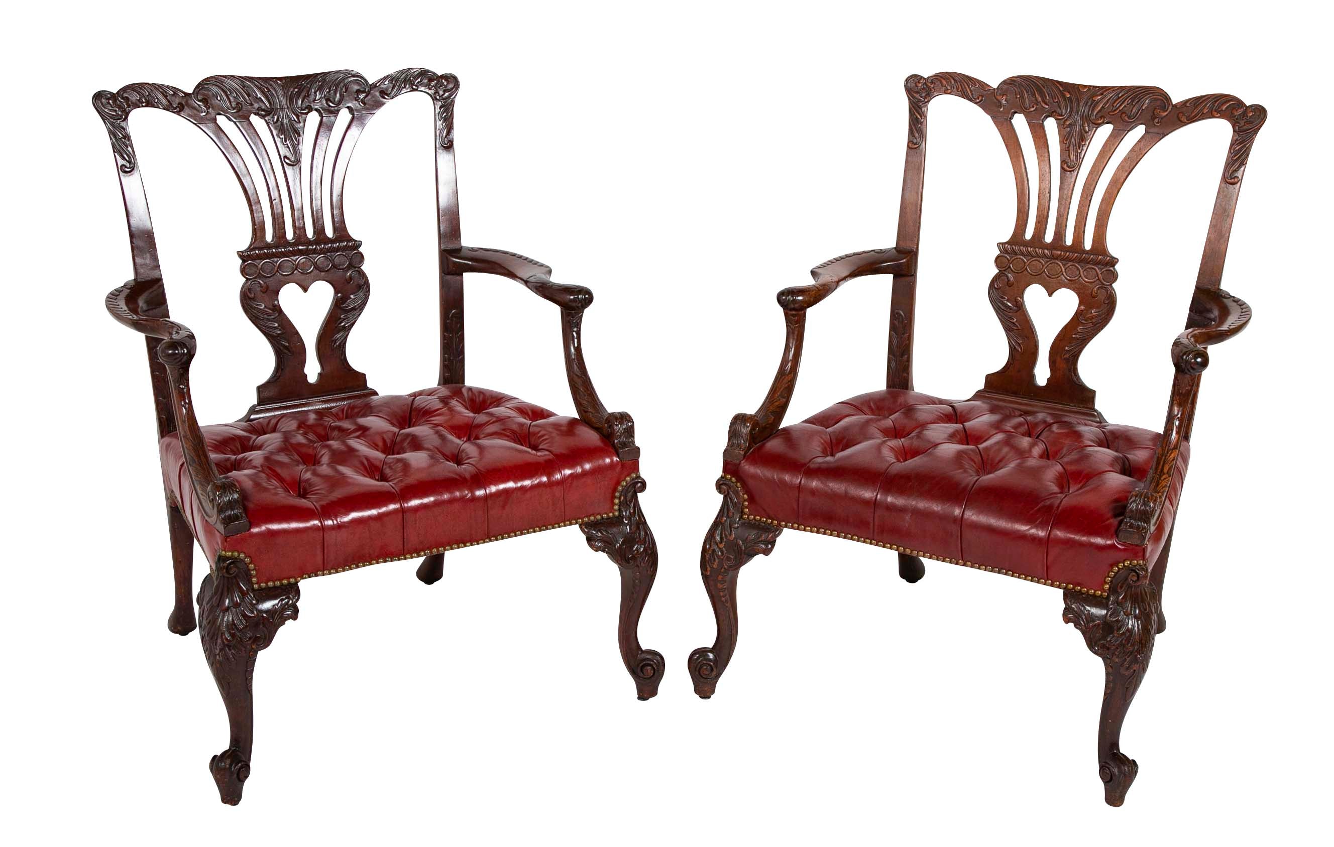 Pair if George II Gainsborough Armchairs