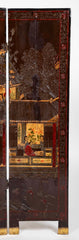 19th Century Chinese Coromandel Screen with 2 Sided Decoration