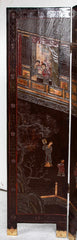 19th Century Chinese Coromandel Screen with 2 Sided Decoration