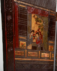 19th Century Chinese Coromandel Screen with 2 Sided Decoration