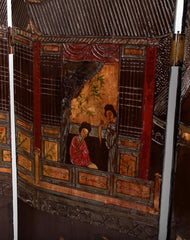 19th Century Chinese Coromandel Screen with 2 Sided Decoration
