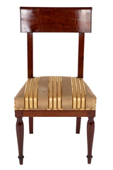 Set of Twelve Rare Empire Restauration Dining Chairs in Classic Design