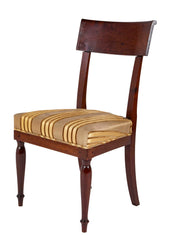 Set of Twelve Rare Empire Restauration Dining Chairs in Classic Design