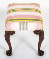 Rare Pair of Irish George II Period Walnut Stools