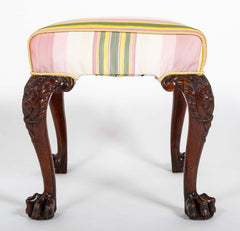 Rare Pair of Irish George II Period Walnut Stools