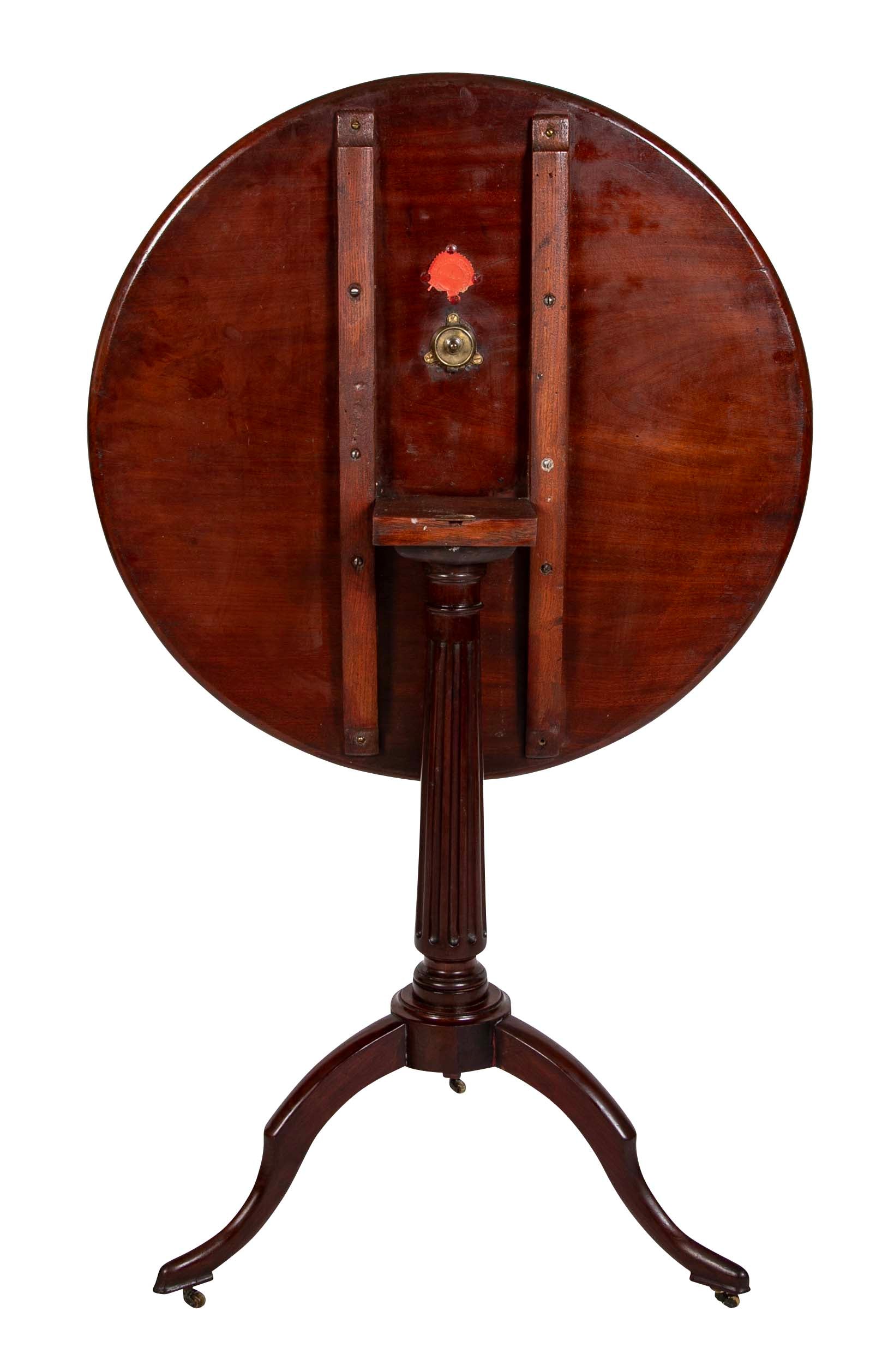 French Directoire Mahogany Tilt Top Table