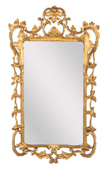 Rare Size George II Period Chippendale Rococo Gilded Mirror