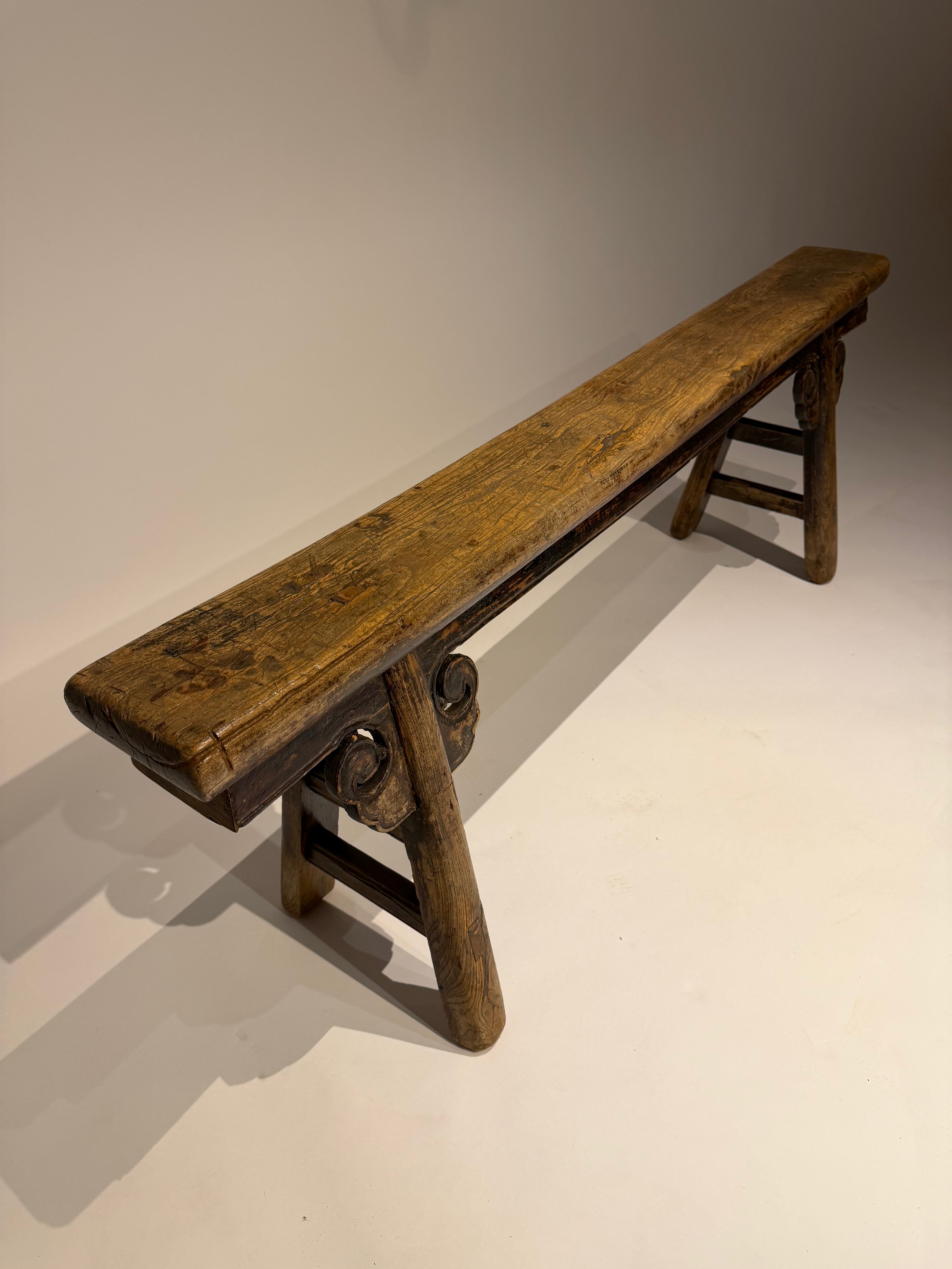 19th Century Chinese Ash Bench