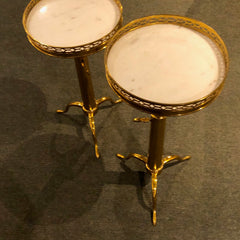 Pair of French Telescopic Guéridons Attributed to Maison Toulouse
