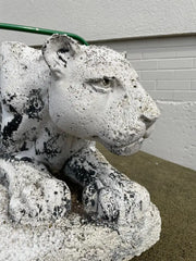 Mid-20th Century Crouching Plaster Panther