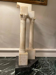 Italian Grand Tour Alabaster Model the Roman Forum Temple of Vespasian