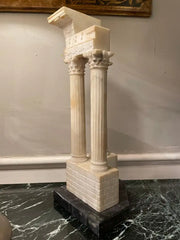 Italian Grand Tour Alabaster Model the Roman Forum Temple of Vespasian