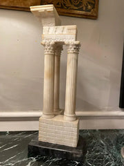 Italian Grand Tour Alabaster Model the Roman Forum Temple of Vespasian