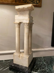 Italian Grand Tour Alabaster Model the Roman Forum Temple of Vespasian