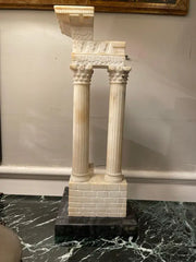 Italian Grand Tour Alabaster Model the Roman Forum Temple of Vespasian