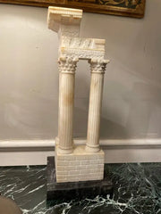 Italian Grand Tour Alabaster Model the Roman Forum Temple of Vespasian