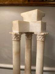 Italian Grand Tour Alabaster Model the Roman Forum Temple of Vespasian