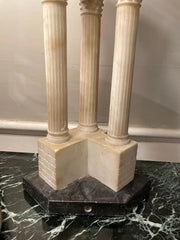 Italian Grand Tour Alabaster Model the Roman Forum Temple of Vespasian