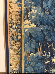 French Aubusson verdure tapestry, hand-woven wool and cotton